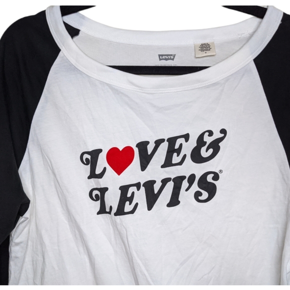 Levi’s “Love & Levi’s” Logo Baseball Top - Size M ❤️ - Picture 5 of 5